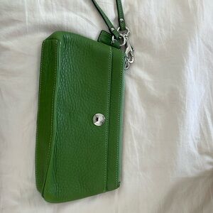 Green coach wristlet